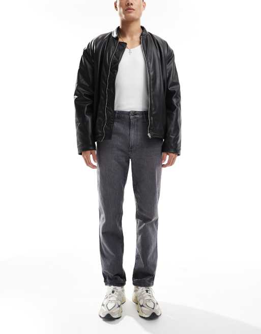 ASOS DESIGN - Jeans met rechte pijpen in grijze wassing