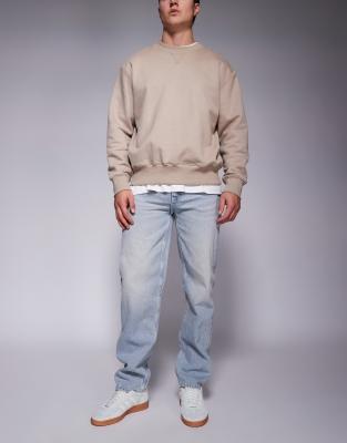 ASOS DESIGN - Jeans met rechte pijpen in lichte wassing blauw - view 1