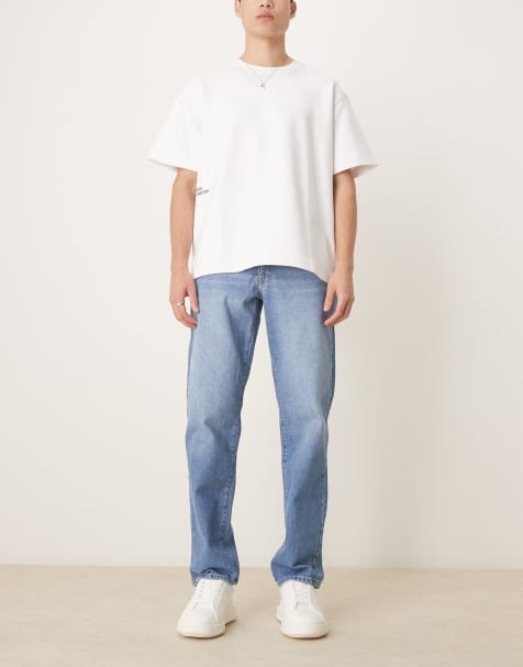 ASOS DESIGN - Jeans met rechte pijpen in lichte wassing blauw - view 1
