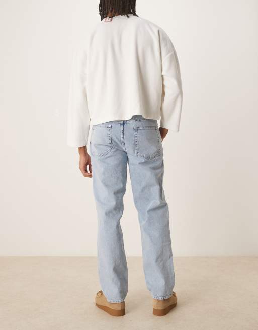 ASOS DESIGN - Jeans met rechte pijpen in lichte wassing blauw, 3 van 5