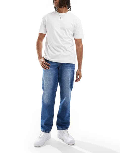 ASOS DESIGN - Jeans met rechte pijpen in middenblauwe wassing - view 1