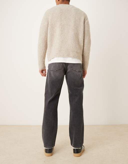 ASOS DESIGN - Jeans met rechte pijpen in verwassen zwart, 3 van 5