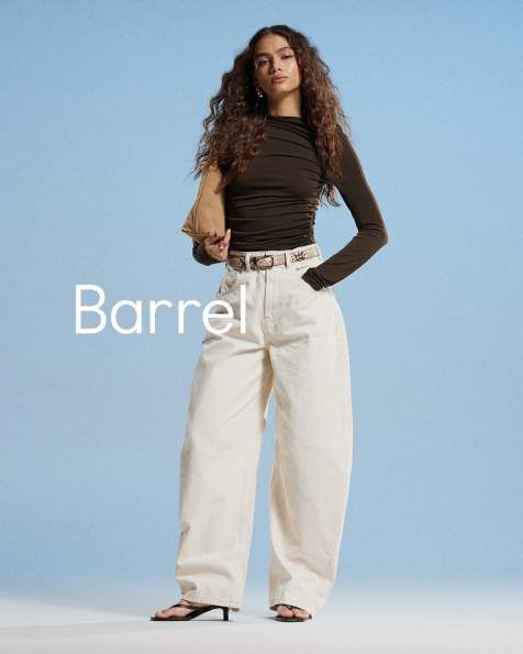 ASOS DESIGN - Jeans met ronde wijde pijpen en hoge taille in ecru - view 1