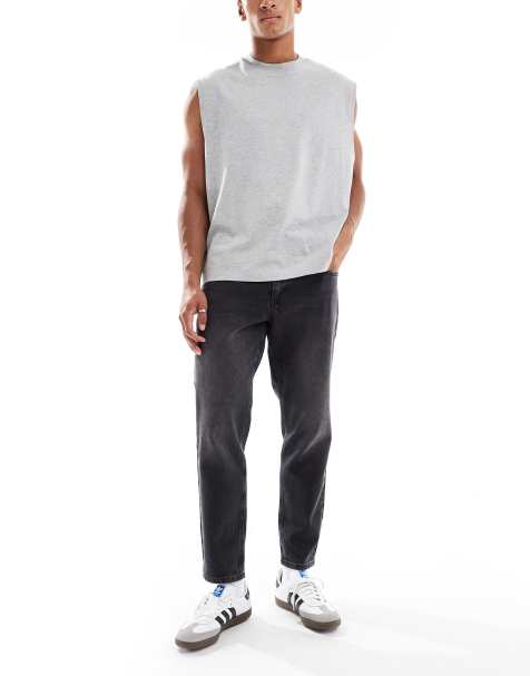ASOS DESIGN - Jeans met smaltoelopende pasvorm in zwart met wassing - view 1
