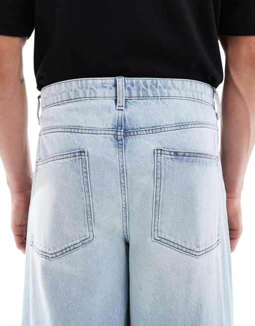 ASOS DESIGN - Jeans met superwijde pijpen en wassing in lichtblauw, 4 van 5