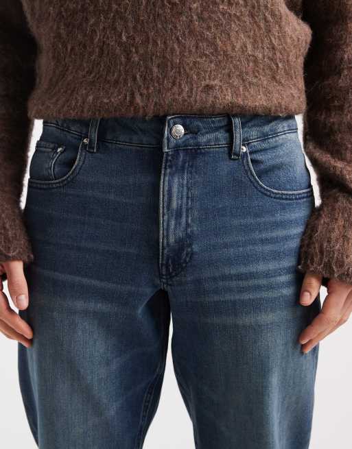 ASOS DESIGN - Jeans met toelopende pijpen in blauw, 4 van 5