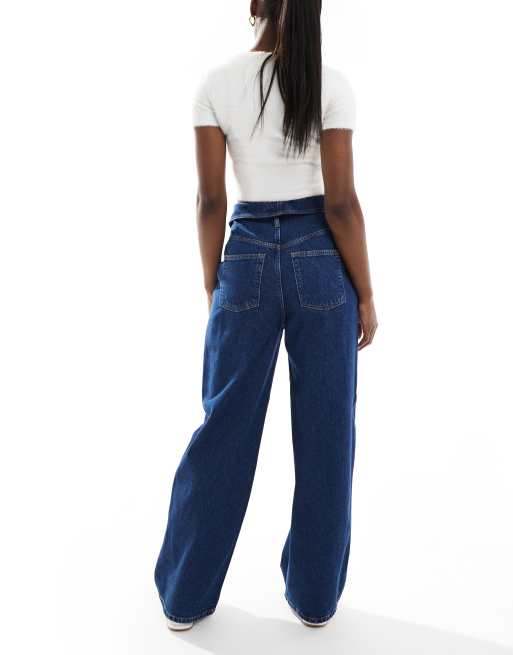 ASOS DESIGN - Jeans met wijde pijpen en omgeslagen tailleband, 3 van 5