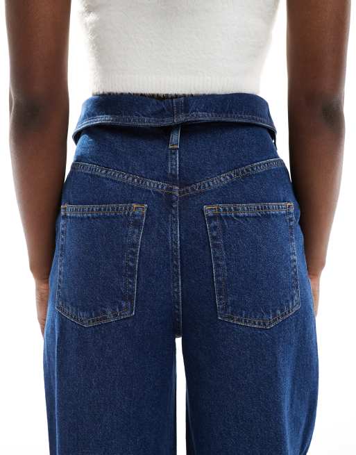 ASOS DESIGN - Jeans met wijde pijpen en omgeslagen tailleband, 4 van 5
