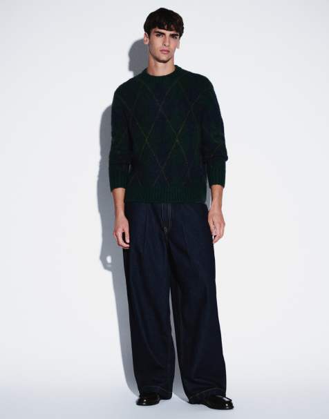 ASOS DESIGN jeans met wijde pijpen in raw indigo - view 1