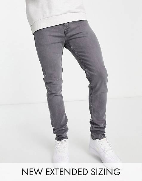 asos.com | ASOS DESIGN – Jeans mit engem Schnitt in Grau