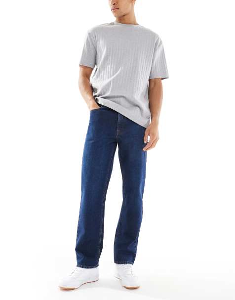ASOS DESIGN – Jeans mit geradem Bein in verwaschenem Dunkelblau - view 1