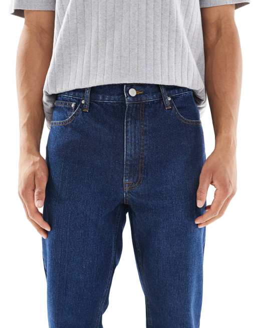 ASOS DESIGN – Jeans mit geradem Bein in verwaschenem Dunkelblau, 5 von 5