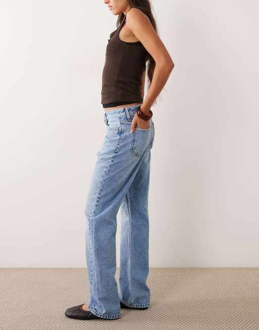 ASOS DESIGN Jeans mit geradem Bein und schmaler Passform in heller Waschung, 3 von 5