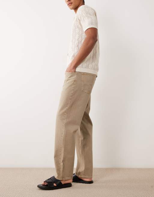 ASOS DESIGN – Jeans mit geradem Schnitt in Beige, 2 von 5