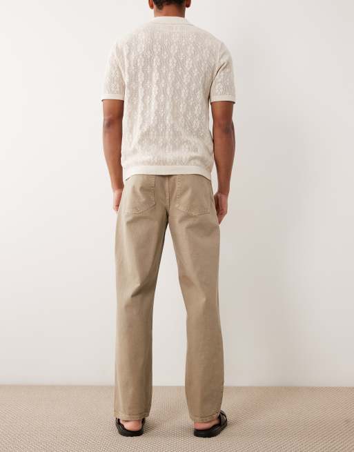 ASOS DESIGN – Jeans mit geradem Schnitt in Beige, 3 von 5