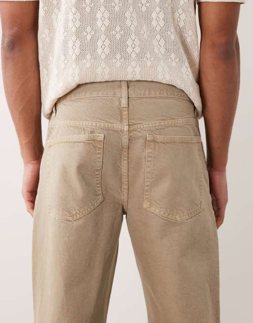 ASOS DESIGN – Jeans mit geradem Schnitt in Beige, 5 von 5