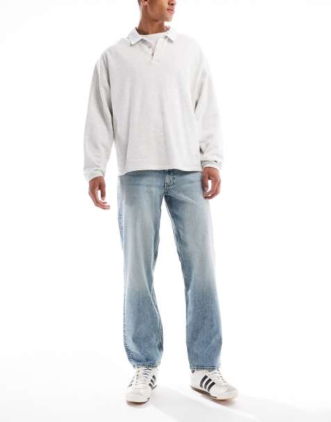 ASOS DESIGN – Jeans mit geradem Schnitt in hellblauer Waschung - view 1
