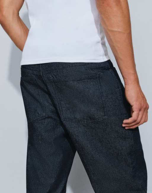 ASOS DESIGN Jeans mit Relaxed Fit in dunkler Waschung Blau, 4 von 5