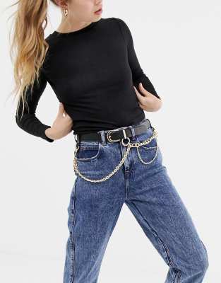 jeans with a chain