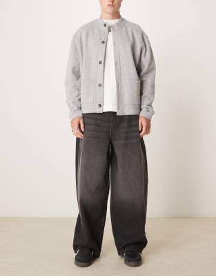 ASOS DESIGN - Jeans oversize extra ampi nero slavato - view 1
