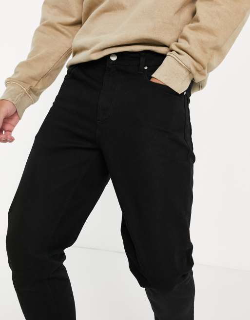 ASOS DESIGN - Jeans rigidi classici, colore nero non sbiadito, 2 di 4