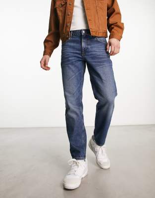 ASOS DESIGN classic rigid jeans in dark vintage wash - ASOS Price Checker