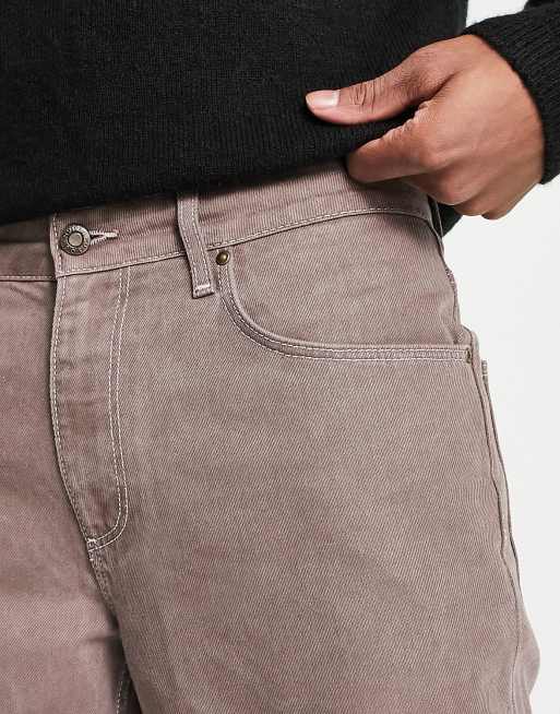 ASOS DESIGN - Jeans rigidi classici marrone scuro, 3 di 4