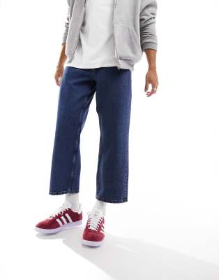 ASOS DESIGN wide skater jeans in indigo blue - ASOS Price Checker