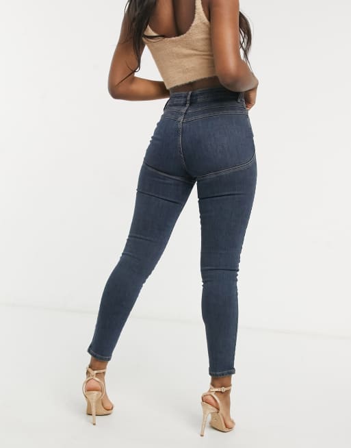 ASOS DESIGN - Jeans skinny a vita alta modellanti e push-up, lavaggio scuro , 2 di 4