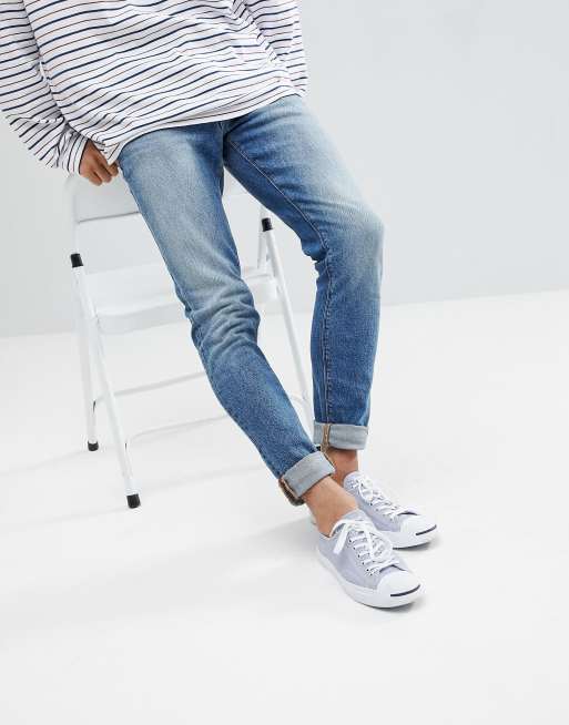 ASOS DESIGN - Jeans skinny blu medio slavato vintage