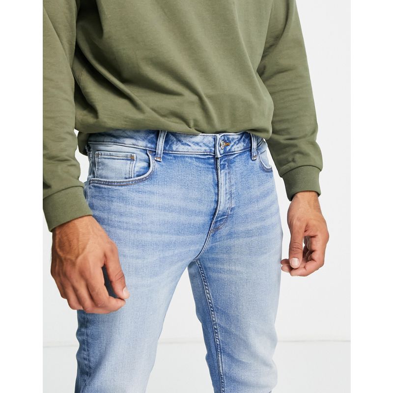 Jeans skinny gd7Fj DESIGN - Jeans skinny lavaggio blu chiaro in misto cotone organico