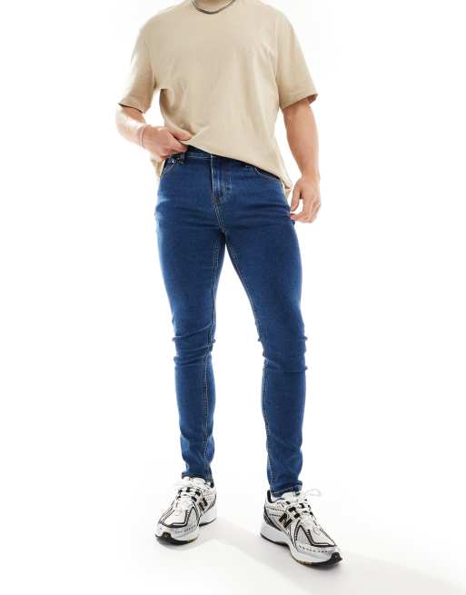 ASOS DESIGN - Jeans skinny lavaggio blu medio , 4 di 5