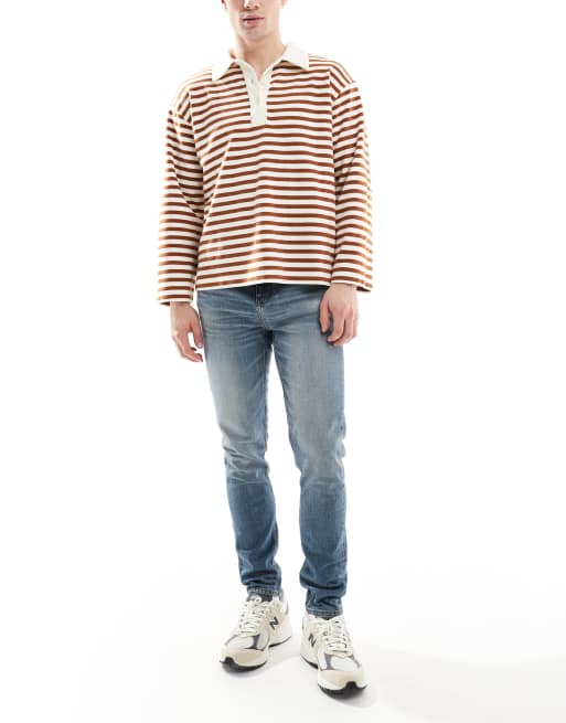 ASOS DESIGN - Jeans skinny lavaggio blu medio
