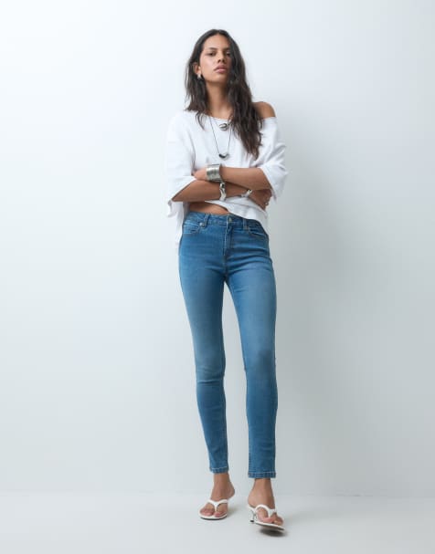 ASOS DESIGN - Jeans skinny lavaggio blu medio - view 1