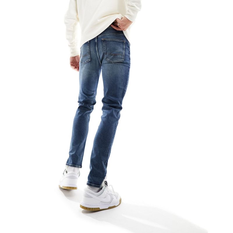 Uomo Jeans skinny DESIGN - Jeans skinny lavaggio blu scuro con sfumature