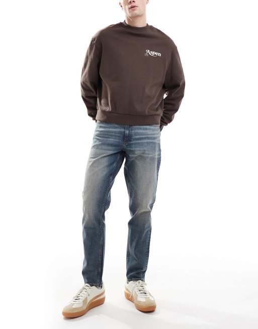 ASOS DESIGN - Jeans skinny lavaggio medio vintage