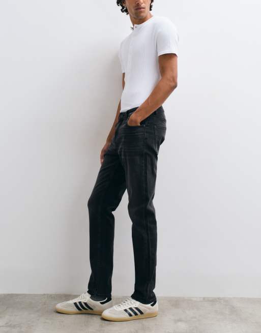 ASOS DESIGN - Jeans skinny nero délavé, 2 di 5
