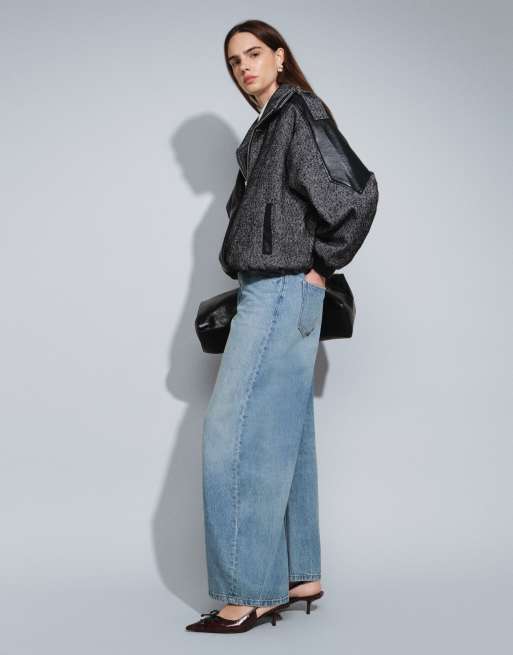 ASOS DESIGN jeans slim barrel w jasnym spraniu, 3 z 5