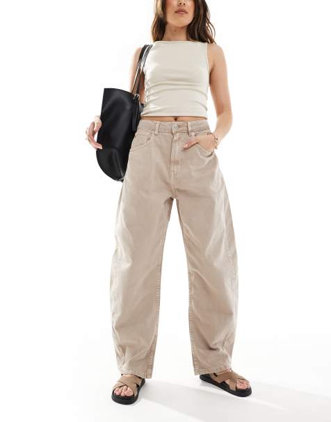 ASOS DESIGN - Jeans slim con gamba bombata color manuka - view 1