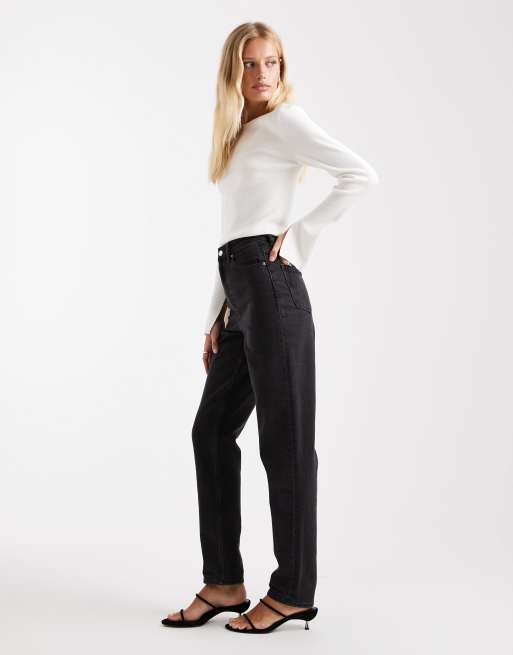 ASOS DESIGN - Jeans slim confortevoli nero slavato, 3 di 5