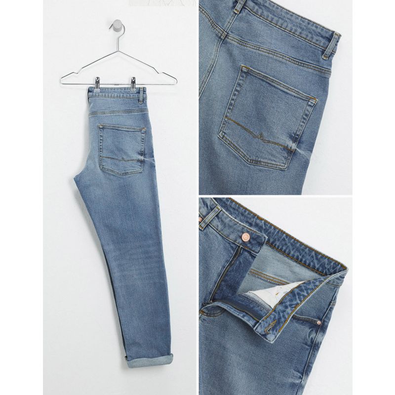 Uomo Jeans affusolati DESIGN - Jeans stretch affusolati lavaggio blu medio