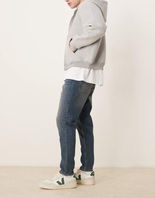 ASOS DESIGN - Jeans stretch affusolati lavaggio blu medio, 2 di 5