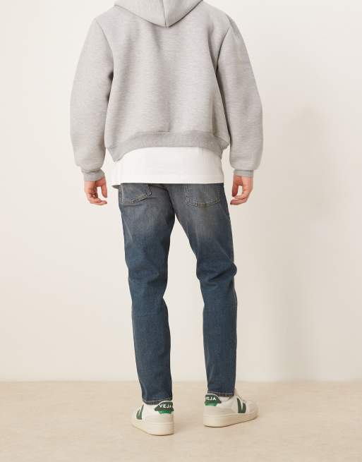 ASOS DESIGN - Jeans stretch affusolati lavaggio blu medio, 3 di 5