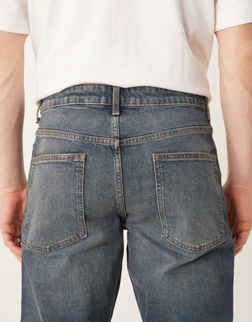ASOS DESIGN - Jeans stretch affusolati lavaggio blu medio, 4 di 5