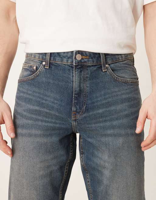 ASOS DESIGN - Jeans stretch affusolati lavaggio blu medio, 5 di 5