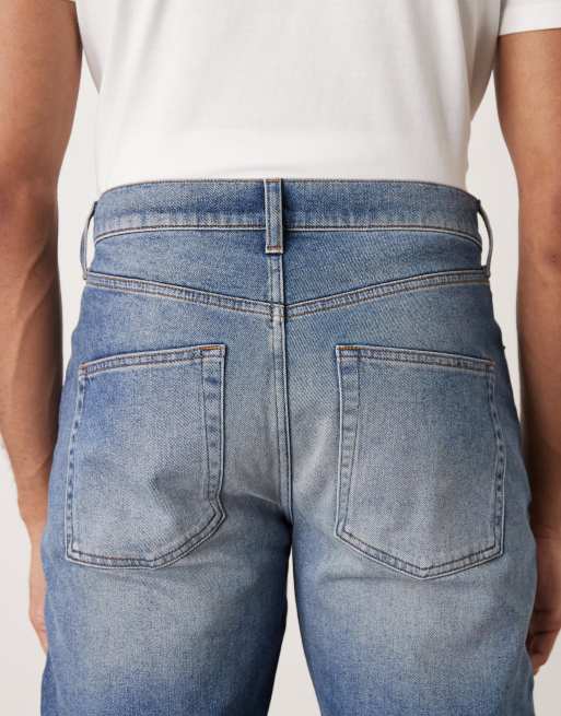 ASOS DESIGN - Jeans stretch affusolati lavaggio blu scuro, 4 di 5