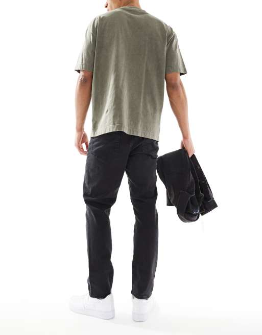 ASOS DESIGN - Jeans stretch slim nero slavato, 2 di 5