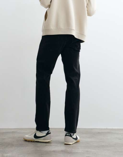 ASOS DESIGN - Jeans stretch slim nero slavato, 3 di 5