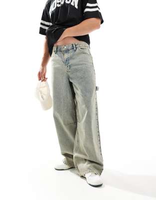 ASOS DESIGN - Jeans super ampi con tinta vintage