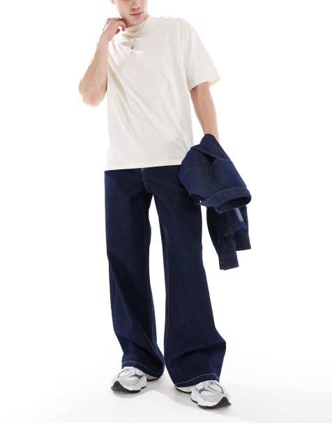 ASOS DESIGN - Jeans super ampi lavaggio grezzo con tasche sul retro - view 1